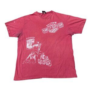 Harley-Davidson Motorcycles Biker T-Shirt 2X Red Cotton Mens Daytona Beach READ